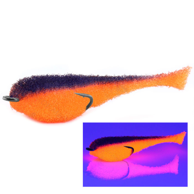 Мормыш Классическая Поролоновая рыбка с открытым двойником 10 см, цв. 34 - крючок № 1