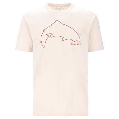 Футболка Simms Trout Outline T-Shirt, Natural, L