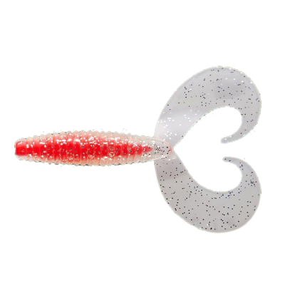 Твистер Sprut Aka 90mm/5.0g/TR (Transparent-Red) Special Natural Attractant (7шт)