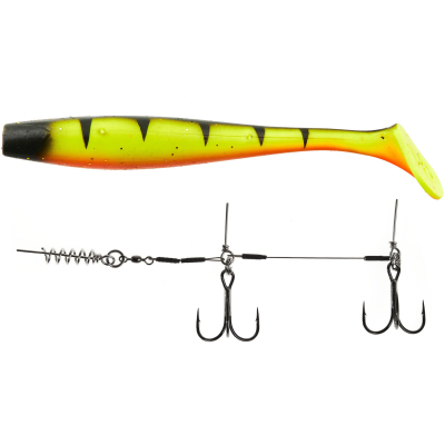 Силиконовая приманка Lucky John 3D BBS Series Kubira Swim Shad 9.0" (22,86)/PG14 1шт. +Stinger L