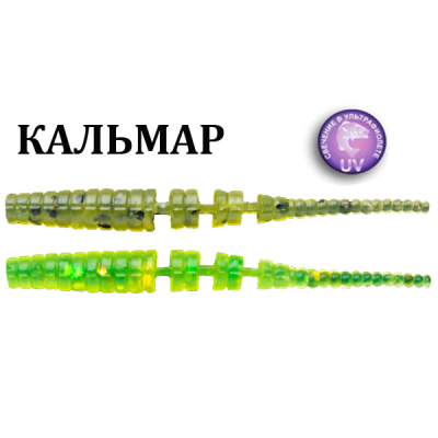Силиконовая приманка Crazy Fish Polaris 1.2" 61-30-16-6 61-30-20-6 кальмар цв. watermelon (арбуз) + kiwi (киви)