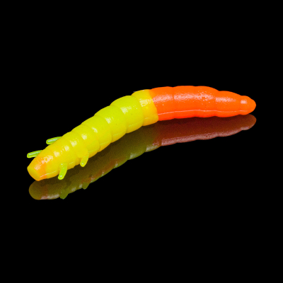 Силиконовая приманка Soorex Pro King Worm 55mm цв. #312 Lemon/Orange Cheese 7pcs