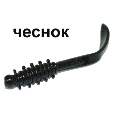 Мягкая приманка Boroda Baits Leech цв. Чёрный, аттр. Чеснок, 12 шт./уп.