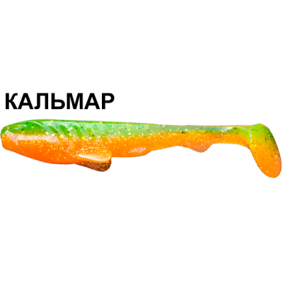 Силиконовая приманка Crazy Fish Tough 5" 28-125-5D-6 кальмар цв. orange-chart (оранж-шартрес)