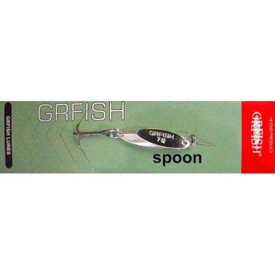Блесна колеблющаяся Grfish Rivercast Spoon 7g, 45mm, серебро