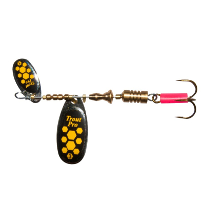 Блесна вращающаяся Trout Pro Comet-Tandem №1+№3 ( серебро, цвет 35 )  ( TA-BT-1/3-S-35 )