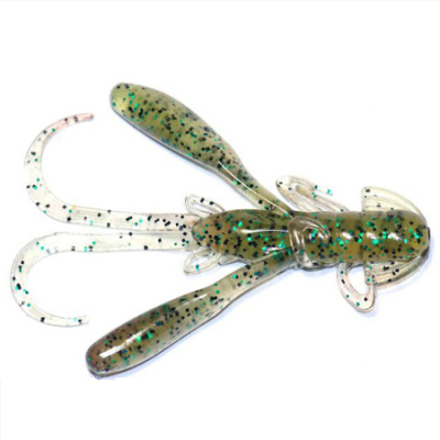 Силиконовая приманка Bait Breath Rush Craw U30 3.5" цв. WM/black green F #144