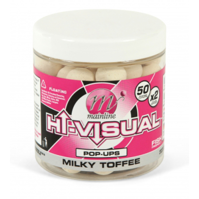 Бойлы Mainline High Visual Pop-Ups 15мм White Milky Toffee M13005 белая молочная ириска)