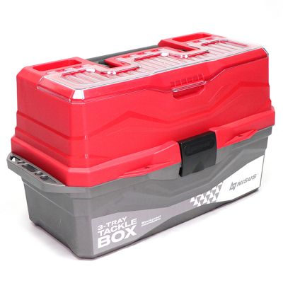 Ящик для снастей трехполочный Nisus Tackle Box красный (MB-BU-13)