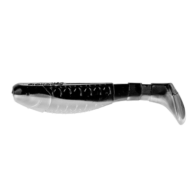 Силиконовая приманка Helios Chubby 3,55"/9 см Black & Pearl 5шт. (HS-4-028)