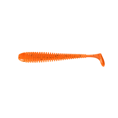 Силиконовая приманка Pike Hunter Ribbed Worm 89 цвет Firefox (UV)