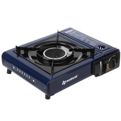 Плита газовая портативная в кейсе, горелка керамическая, с переходником Nisus (N-BDZ-155C-B)