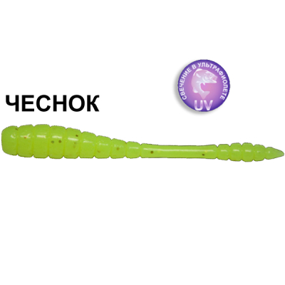 Силиконовая приманка Crazy Fish Tipsy 9-5-6-5 чеснок цв. chartreuse (шартрез)