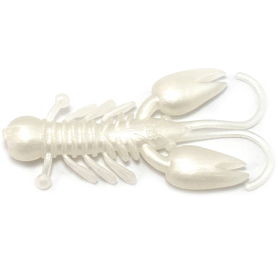 Силиконовая приманка Boroda Baits Crawler 80 mm "БЕЛАЯ СМЕРТЬ" ПЕРЛАМУТР ("White Death" pearl)-131