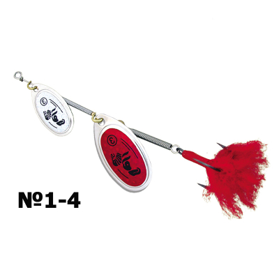 Блесна LAV-MD Spinner Universal Duo (№1-4) / Nickel White Foil/Red Foil / Art. 5210114