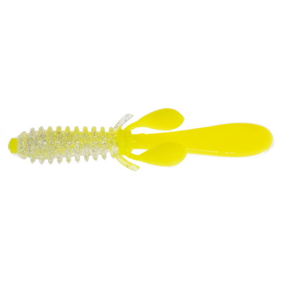 Силиконовая приманка Milmax Кирьяковка 2.5" цв. 019 серебро желтый хв. (uv)