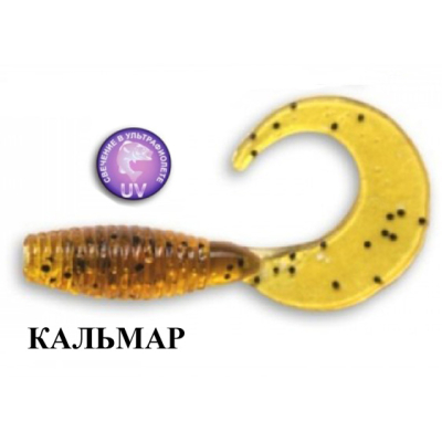 Силиконовая приманка Crazy Fish Angry Spin 1" 20-25-17-6 кальмар цв. pepper caramel (карамель с перцем)