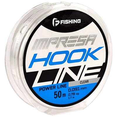 Леска F-Fishing Impresa Hook Line Clear 50м 0,230мм 5,55кг 12,2lb