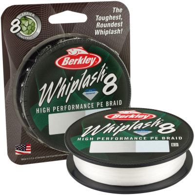 Плетеный шнур Berkley Whiplash 8 Crystal 300m 0.08mm 12.9kg