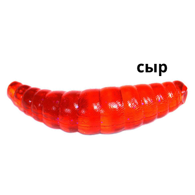 Силиконовая приманка Kosadaka Maggot 40, банка (8шт), запах сыра, цвет BW (bloodworm)