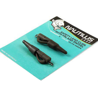 Клипса безопасная Nautilus Safety Lead Clips With Pin and Swivel