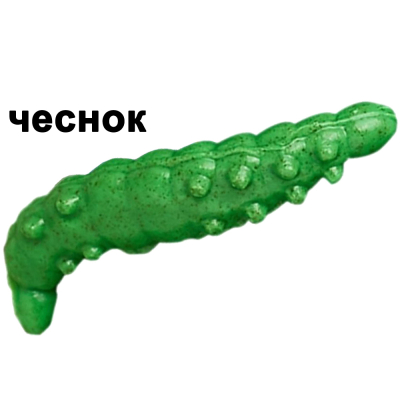 Форелевая силиконовая приманка Опарыш Крупный чесночный Berkley Honey Worm GAR Spring Green