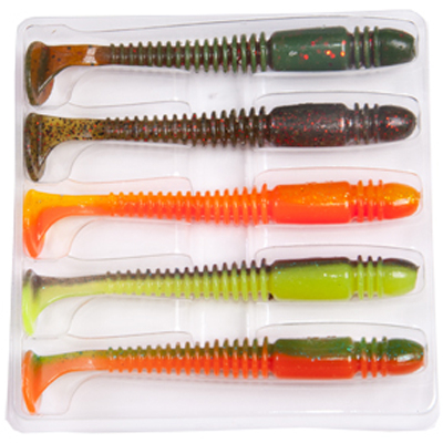 Виброхвост Lucky John Pro Series Tioga 3.9" цв. MIX2 5шт.