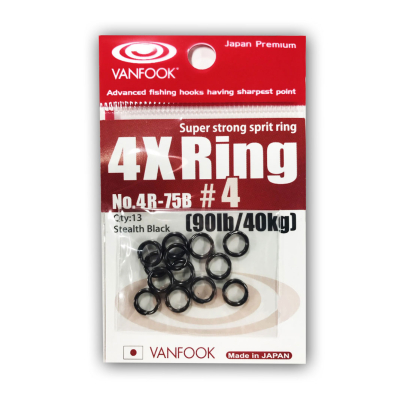 Заводные кольца Vanfook 4R-75B #4 stealth black