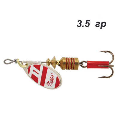 Блесна вращающаяся Mepps Aglia Blanc Rouge AG №1 (3,5г)