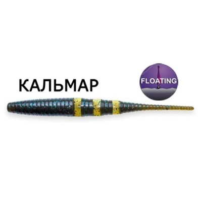 Силиконовая приманка Crazy Fish Polaris 4" 38-100-42-6-F кальмар цв. green pumpkin bl. (зеленая тыква син.)