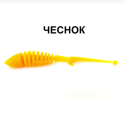 Силиконовые приманки Chuper Shark Tail 90мм ОРАНЖ чеснок