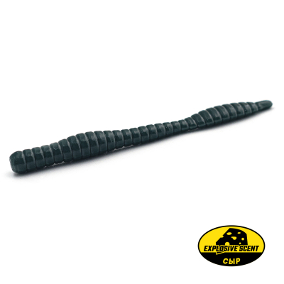 Силиконовая приманка Личинка Rampage Trout Hunting Dying Worm 3.1" цв.#066 - Dark Olive