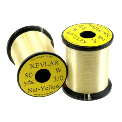 Нить UNI 3/0 Kevlar 50yds.  Natural Waxed Yellow