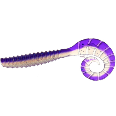 Силиконовая приманка Flagman TT-Grub 3" цв. #0531 Violet Pearl White (5шт)