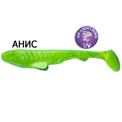 Силиконовая приманка Crazy Fish Tough 5.9" 60-150-20-1 анис цв. kiwi (киви)