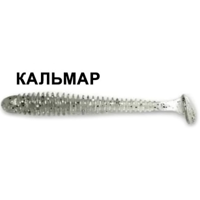 Силиконовая приманка Crazy Fish Vibro Worm 3" 11-75-7-6 кальмар цв. ghost (призрак)