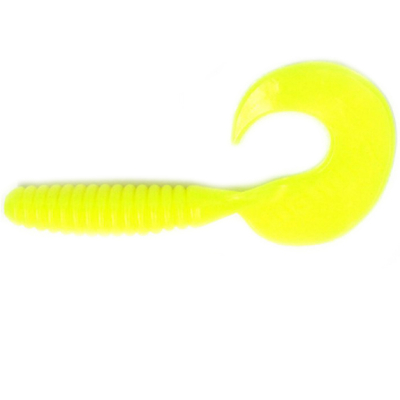 Силиконовая приманка Yaman Pro Spiral 2.5" цвет #02 - Chartreuse (уп.10 шт)