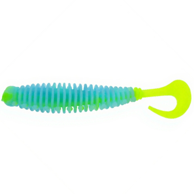 Силиконовая приманка Boroda Baits Mexer Tail 90 mm ГОЛУБОЙ/ЛИМОН (Blue/Lemon)