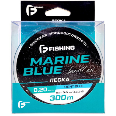 Леска F-Fishing Marine Blue Spin 300m 0,20мм 5,5кг/12,1lb