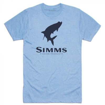 Футболка Simms Tarpon Logo T-Shirt, Light Blue Heather, L