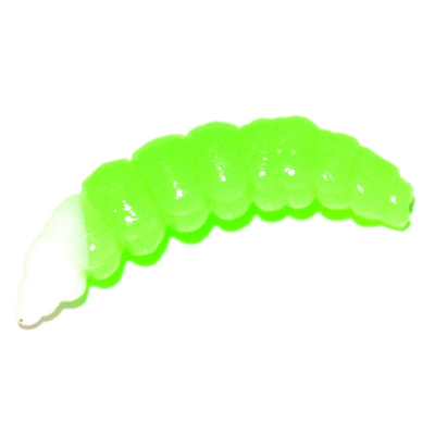 Мягкая приманка Red Machine Larva (Личинка) 35мм 10шт. цв. White/Chartreuse