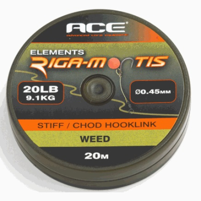 Поводковый материал ACE Riga Mortis Hooklink 20lb x 20м цв. Зел.