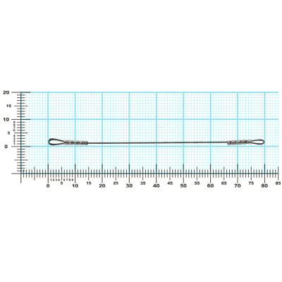 Соединительное звено для стингера из титана Vido Craft 1х7, 80 мм, толщ. 0,5 мм, 20 кг, 3 шт/уп VD-7TiSLN-05-80