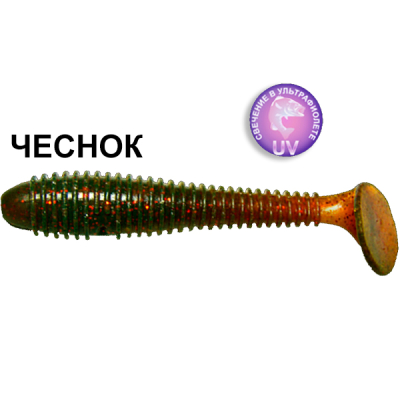 Силиконовая приманка Crazy Fish Vibro Fat 1-7.1-14-5 чеснок цв. UV motor oil
