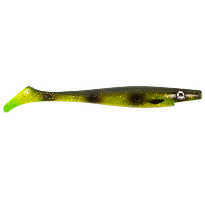 Приманка силиконовая Strike Pro XXL Pig Shad 23см  90гр Olive Spotted Bullhead #134