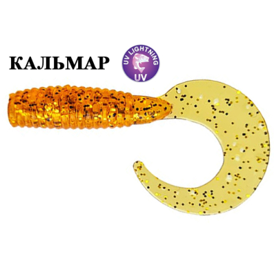 Силиконовая приманка Crazy Fish Angry Spin 1.4" 78-35-9-6 кальмар цв. caramel (карамель)