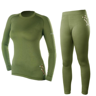 Термобелье комплект Graff (длинный рукав, оливковый) 901-D/900-D р. XXL