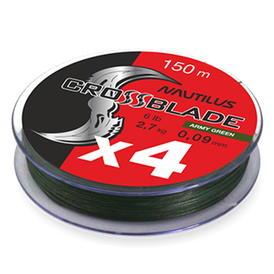 Шнур Nautilus CrossBlade 4 Army Green d-0.10 4.1кг 9lb 150м