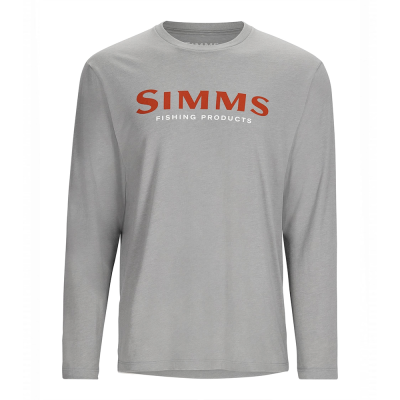 Футболка Simms Logo LS Shirt, Cinder Heather, S