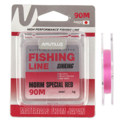 Леска Nautilus Toray MORM Special Red 90м. 0,081мм, 0.89кг